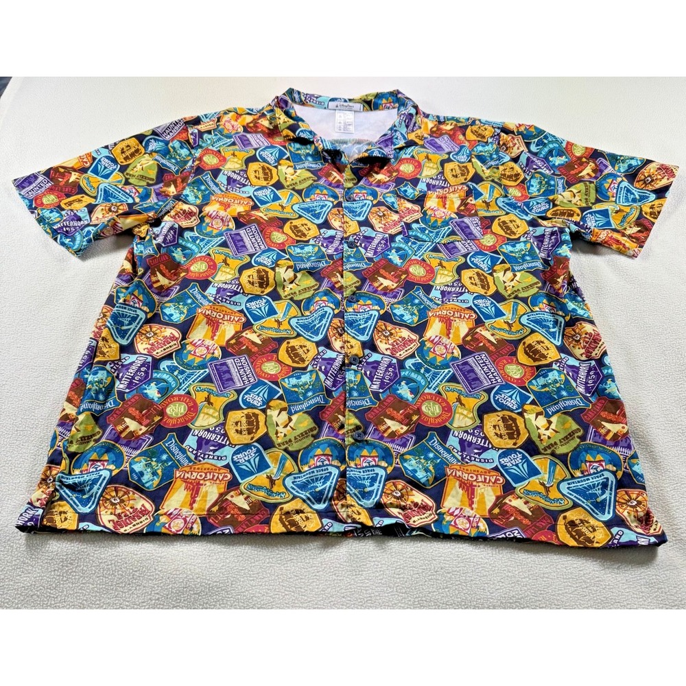 Disney Parks Authentic Original Attractions Hawaiian Camp Shirt Vented Size 3XL